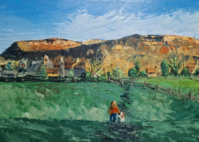 Faceby and Carlton Moor.  Art card