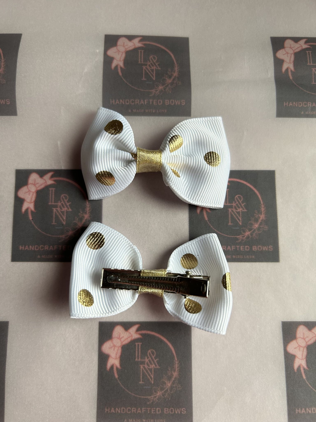 Gold Spot Ribbon Bows