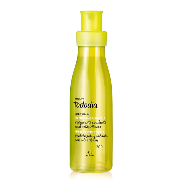 Body Splash Desodorante Colônia Tododia Body Capim Limão e Hortelã 200 ml