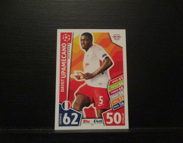 Dayot Upamecano - UEFA Champions League Match Attax 2017/18 Original Trading Card #79