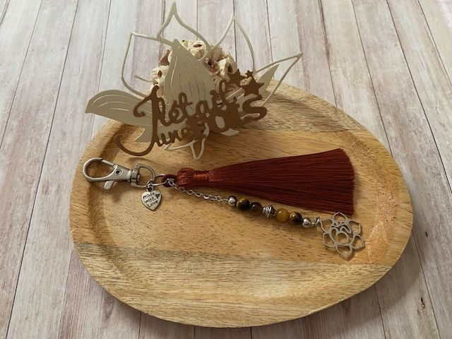 Bijoux de sac &quot;Force Ancrée&quot; en Oeil de Tigre