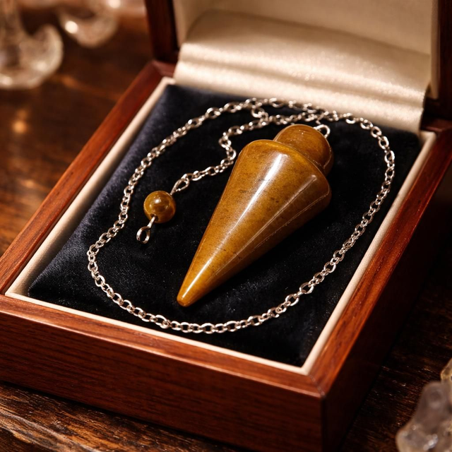 "Œil de tigre cône" - Pendule P-09