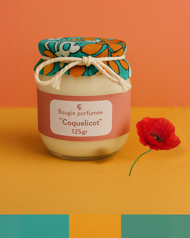 Bougie parfumée - coquelicot