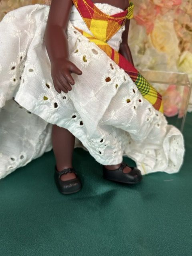 Poupée - Robe madras 100% Coton – Fait main