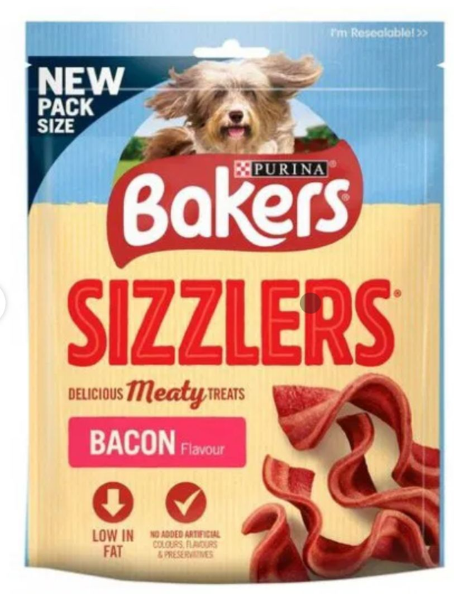 Bakers Dog Treat Bacon Sizzlers 90g