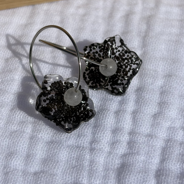 Créoles hibiscus jade blanc