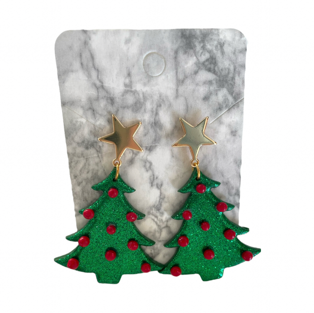 Christmas tree earrings