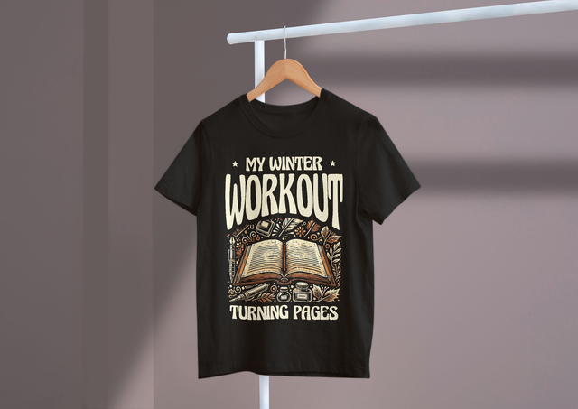 My Winter Workout Turning Pages, Reading Books Humor. Mein Wintertraining, Seiten umblättern, Bücher lesen, Humor