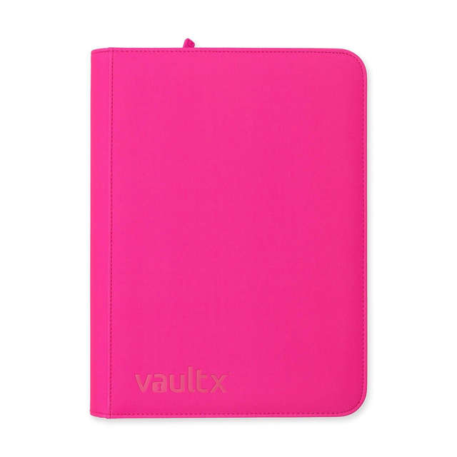 Vault X Neon Pink 9 Pocket Zip Binder