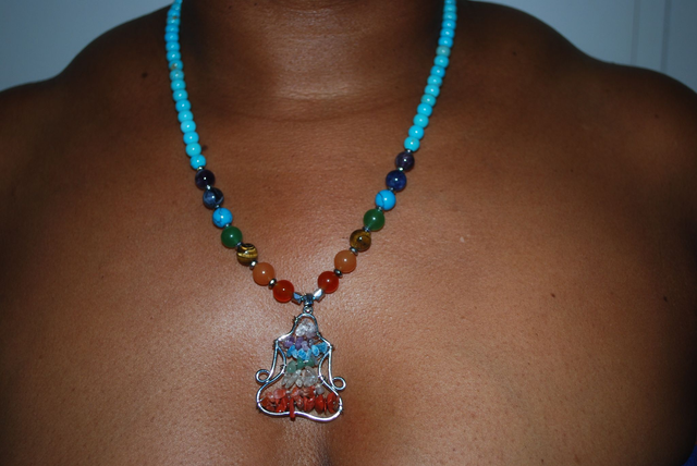 Collier turquoise 7 chakras