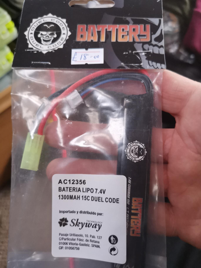 Duel Code 7.4v 1300mah Lipo battery 