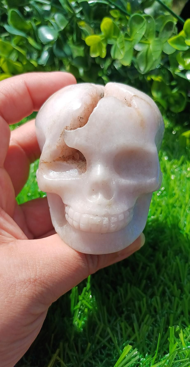 Pink Amethyst Skull 1