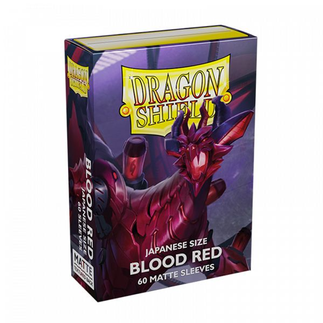 Dragon Shield - Matte Japanese Size Sleeves 60pk - Blood Red