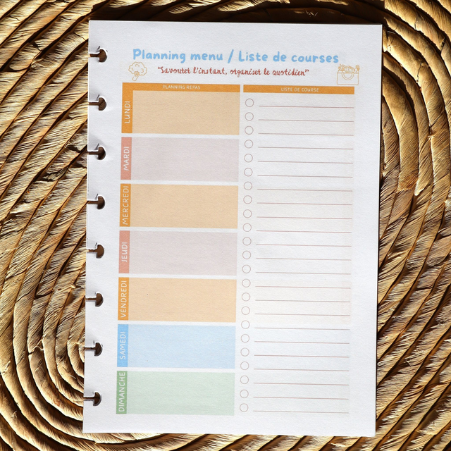 Recharge 50 Planners Menus & Courses + Recharge bougie (en option)