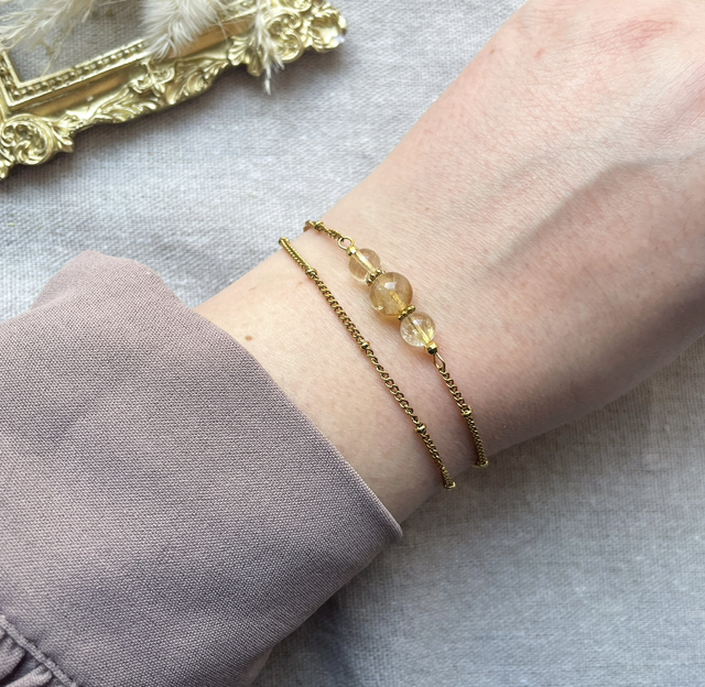 Bracelet citrine chauffée
