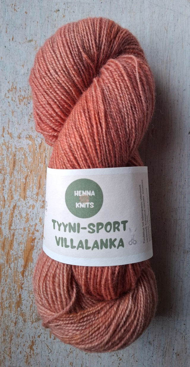 Tyyni-Sport Pihlajanmarja| Suomenlampaanvillalanka