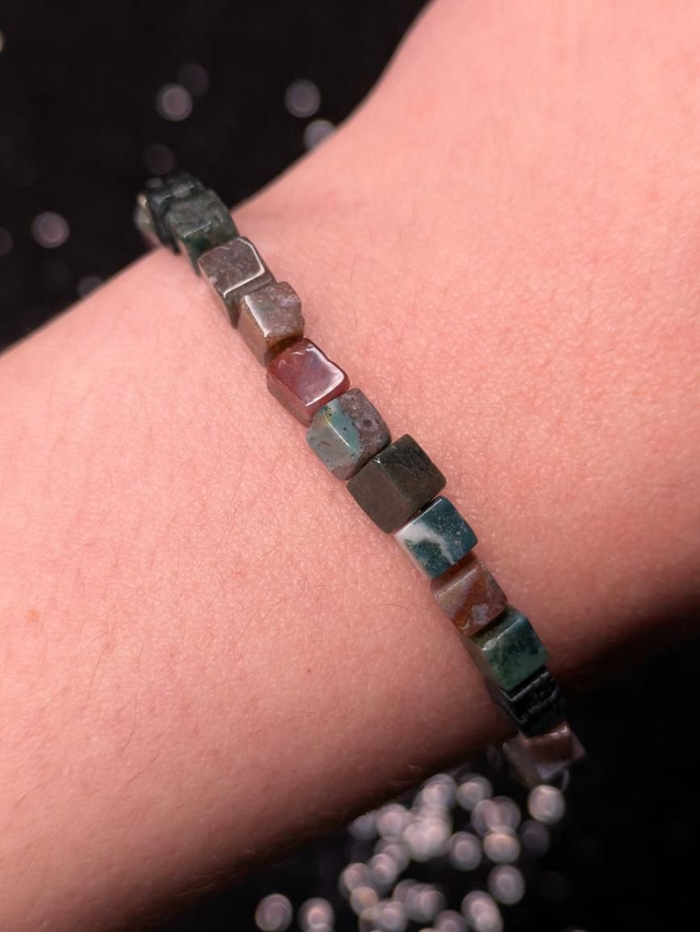 Bracelet agate indienne carré 