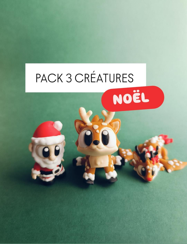 Pack 3 créatures - NOËL 