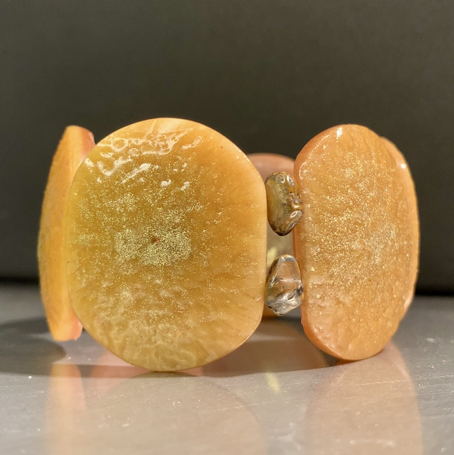 Bracelet Skiny - camel doré 