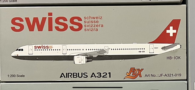 1:200 Swiss A321-100 HB-IOK J-FOX