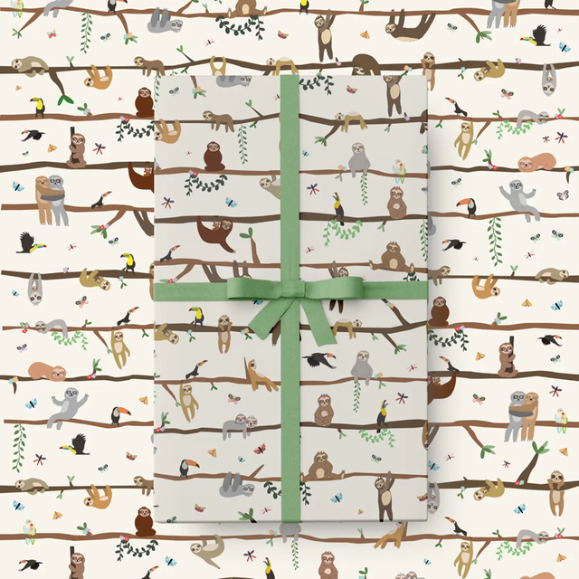 Wrapping paper - Sloth