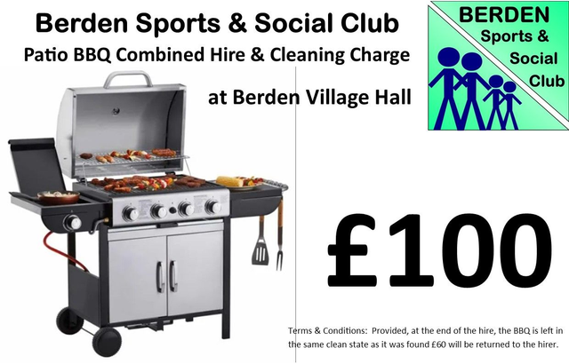 Patio BBQ Combined Hire & Deposit