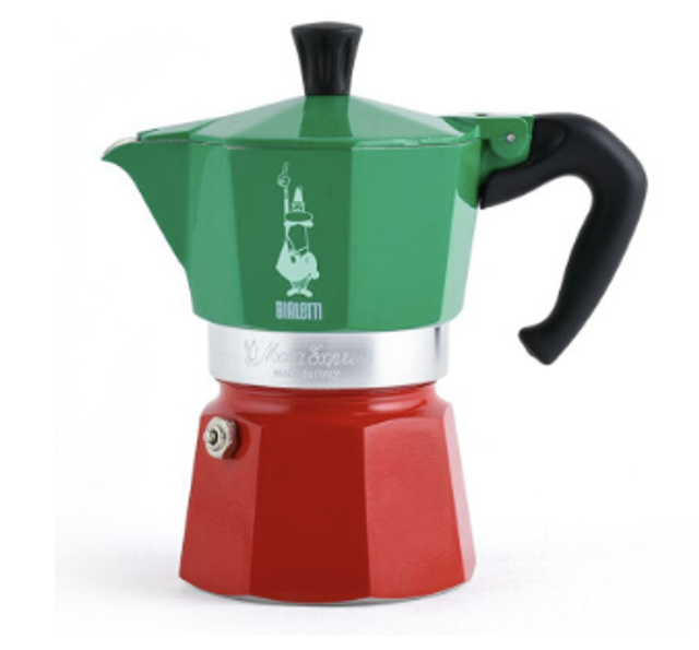 Bialetti Cafetière Moka Tricolore 3 tasses - Multicolore - 130 ml