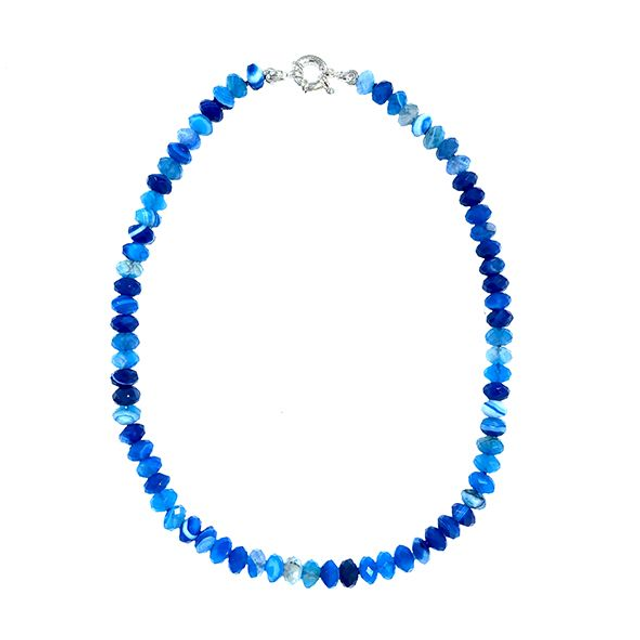 Girocollo con rondelle in agata sfaccettata modello 0990