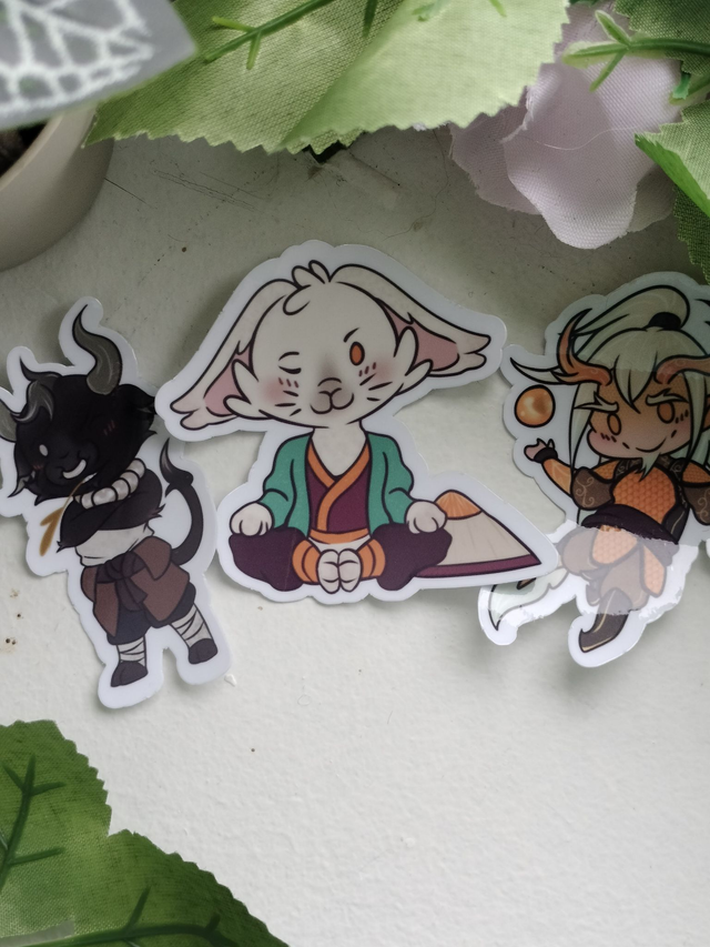 Lot de 3 autocollants #5 : Signe du zodiaque chinois