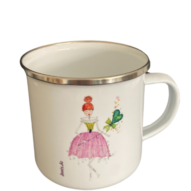 Emailletasse "Prinzessin"