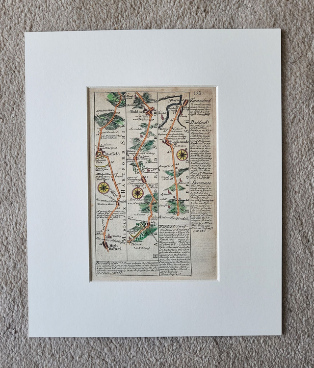High Barnet, Hatfield, Biggleswade (strip map)