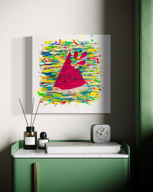 Explosion de Pastèque - Art figuraif contemporain