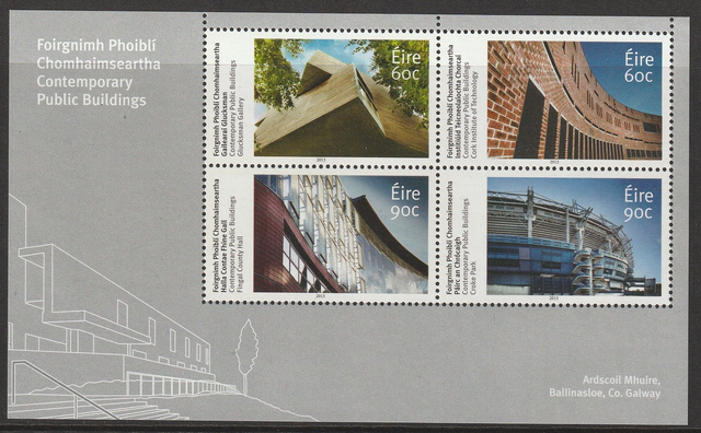 Ireland  2013  Contemporary Public Buildings Minisheet MNH