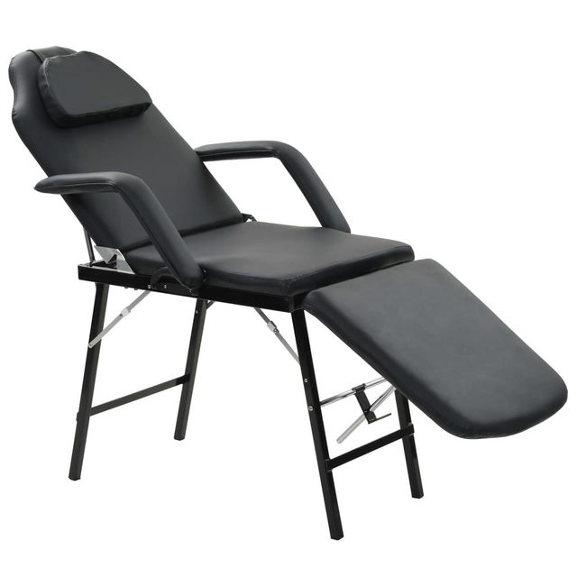 Fauteuil de massage pour traitement facial Simili-cuir Noir