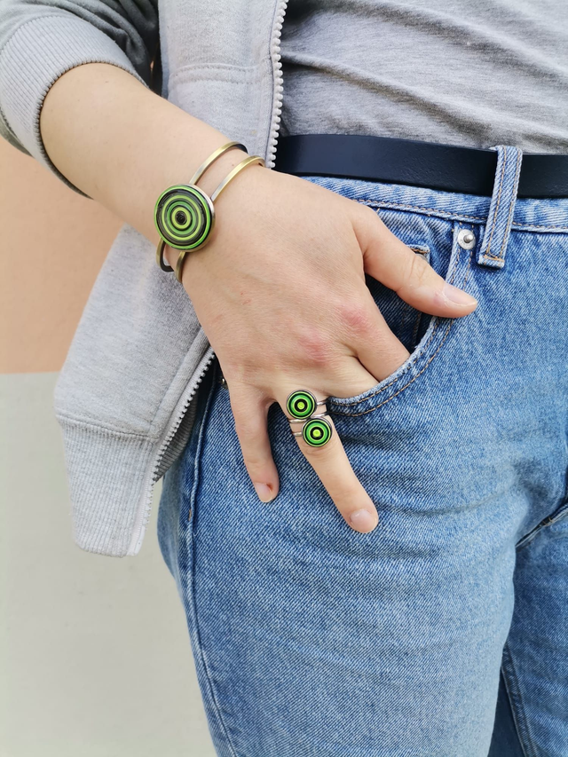 Bracelets en papier Quilling et Cuivre Rond Bronze Antique 