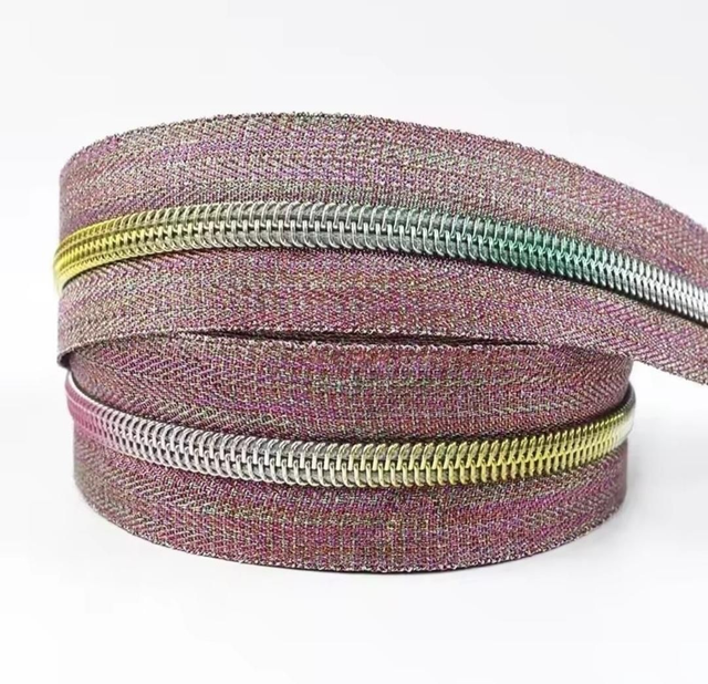 maille métallisé irisée arc en ciel 