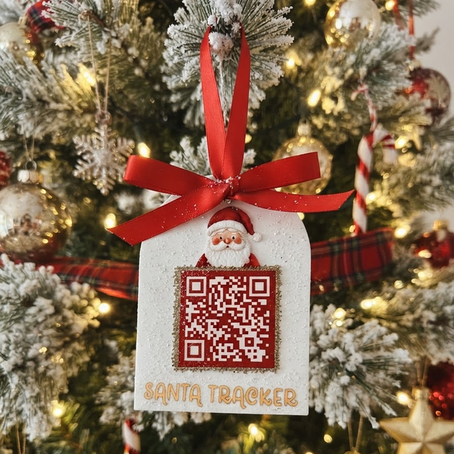 Santa tracker christmas decoration