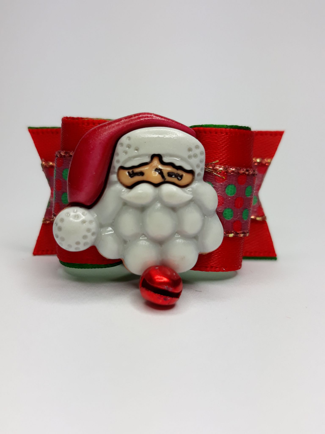 Noeud pour chien fantaisie-Père Noel- clochette