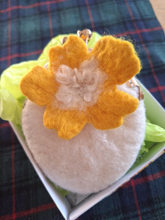 Porte monnaie feutré main