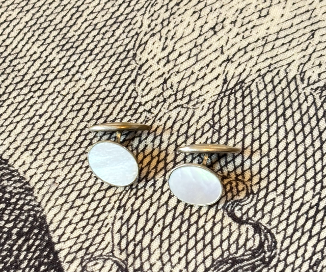 Manschettnknöpfe Vintage Perlmutt