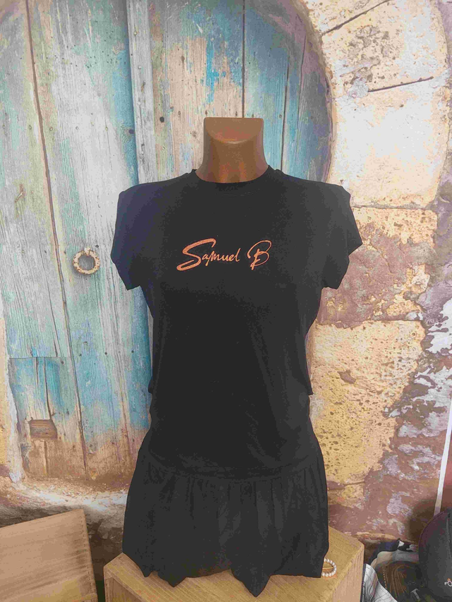 T-SHIRT NOIR SAMUEL B (A124)