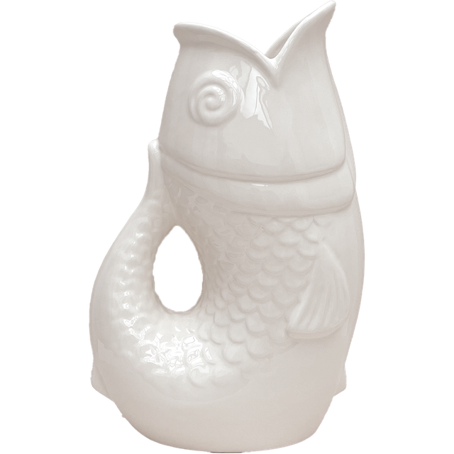 Vase poisson XXL blanc