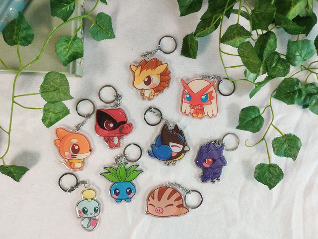 Llavero/Keychain Pokemon - Sandslash, Blaziken, Krookodile, Buizel, Oddish, Chimecho, Rookidee, Swinub, Corviknight