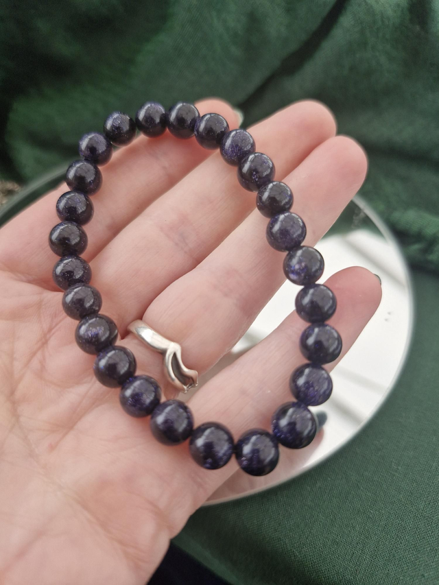 Blue Goldstone power bracelet 