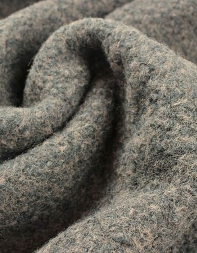 Capuche adulte - Mohair army (reflets vert)