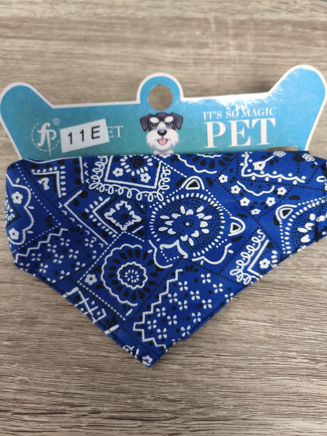 Collier bandana Tm bleu