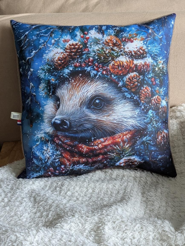 Coussin Hérisson de Noël 