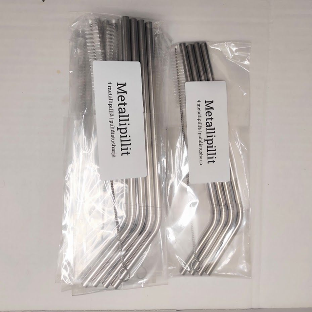 Taivutettu metallipilli  + puhdistusharja (7kpl)