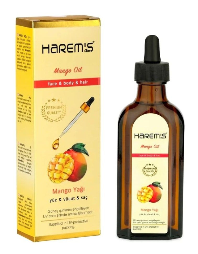 HAREM'S 100ml Ochronny Olejek z Ekstraktem z Mango do TWARZY, WŁOSÓW I CIAŁA