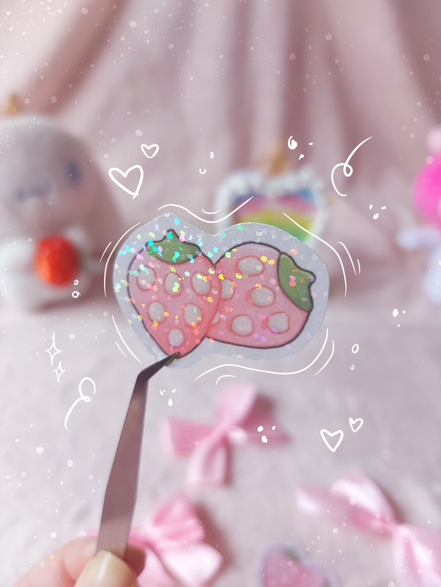 Sticker biscuits fraises